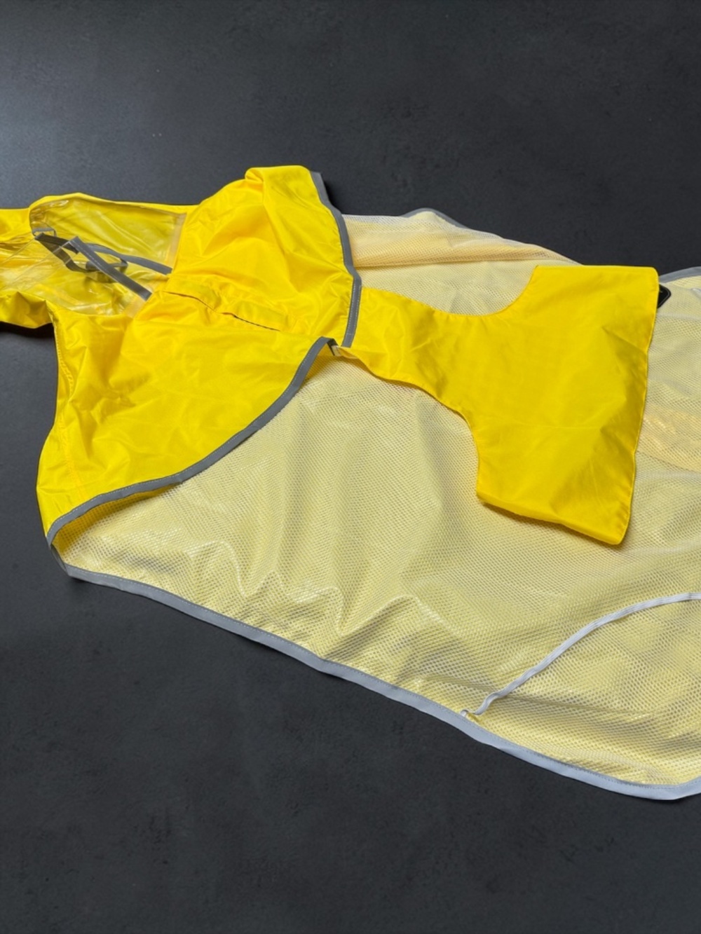 MAMORE Dog Raincoat XXL Waterproof Yellow Hooded Reflective Poncho NWOT - Picture 15 of 16